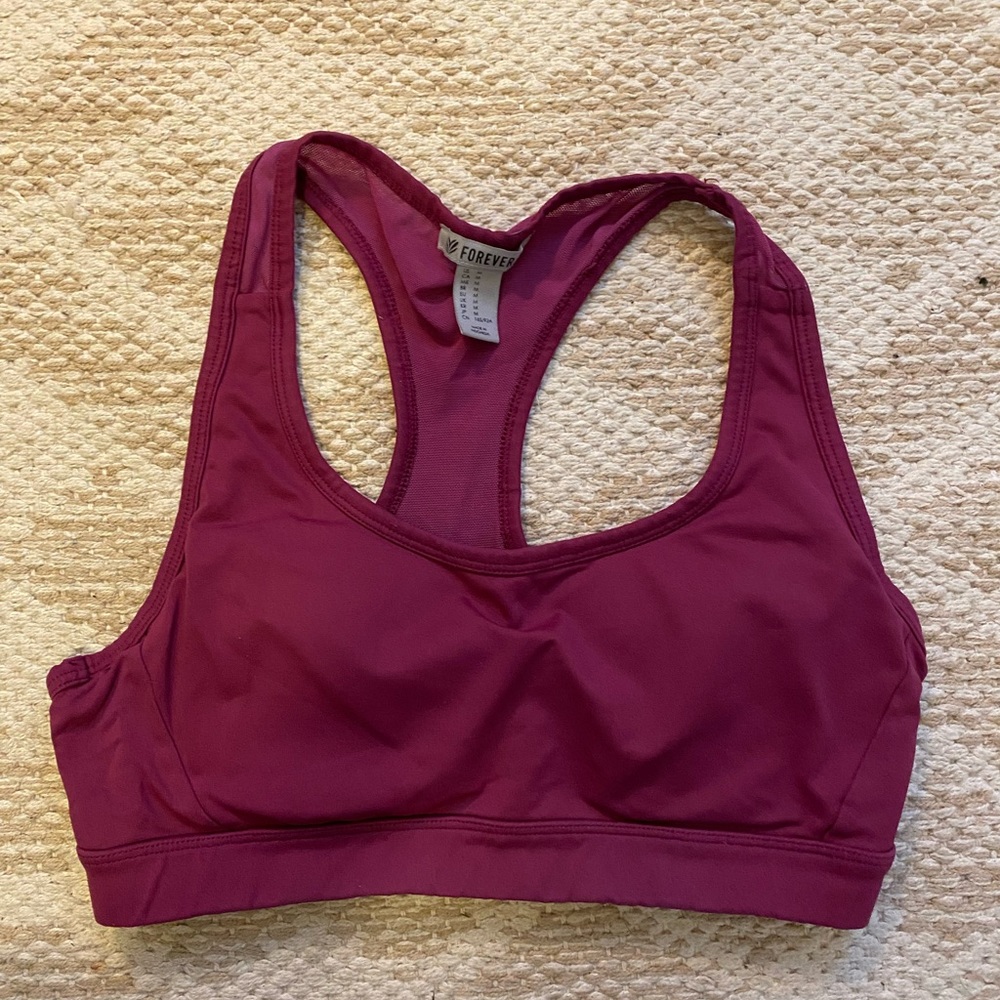 Maroon Sports Bra